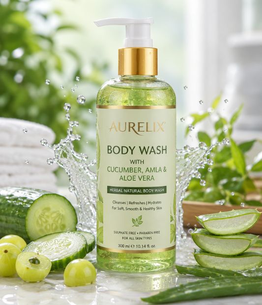 Body Wash with Cucumber, Amla & Aloe Vera | Herbal Natural Body